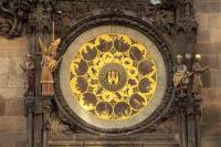 astronomisk klokke - detalj; roterende kalender